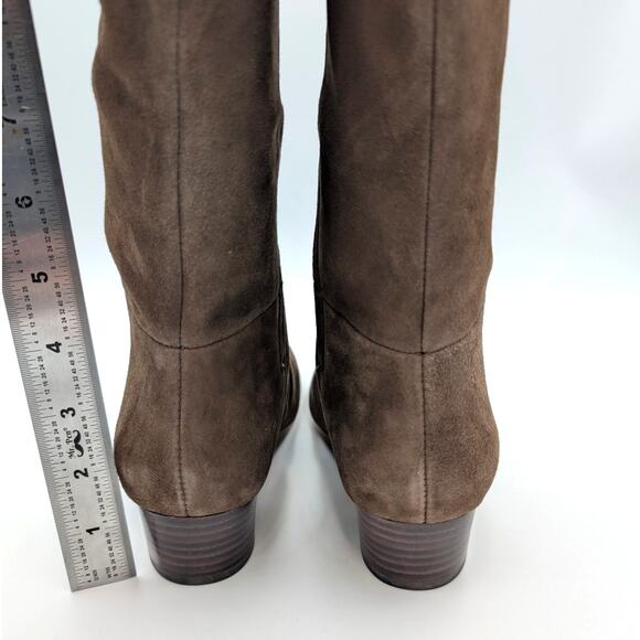 Vince Ramona Square Toe Wide Calf Riding Boots Women's Dark Brown Size US7 EU37 - Picture 4 of 12